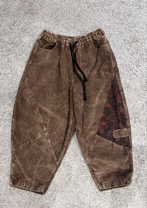 Брюки вельветовые с пэчворком