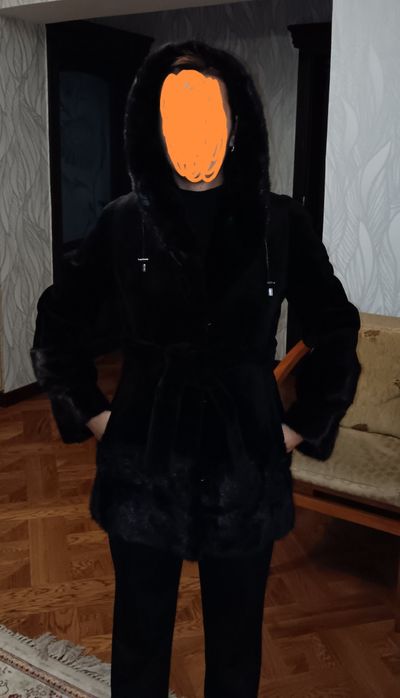 Шуба норковая чёрная