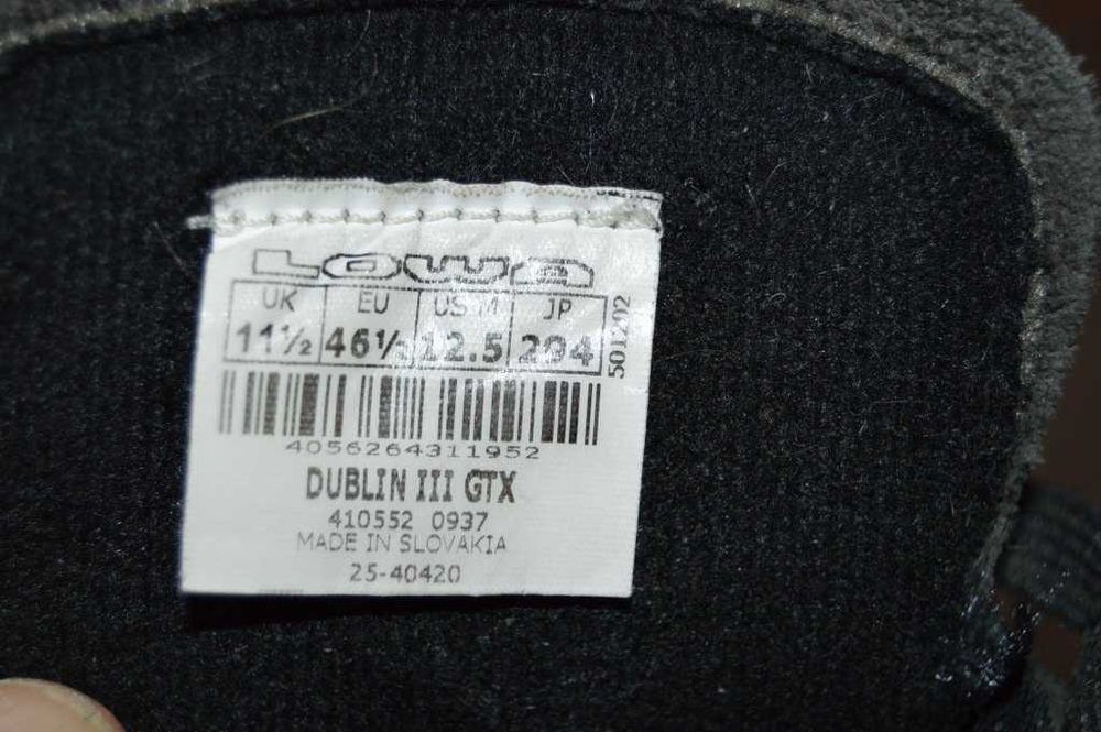 Ghete piele Lowa Dublin III GTX 46.5 Gore-tex