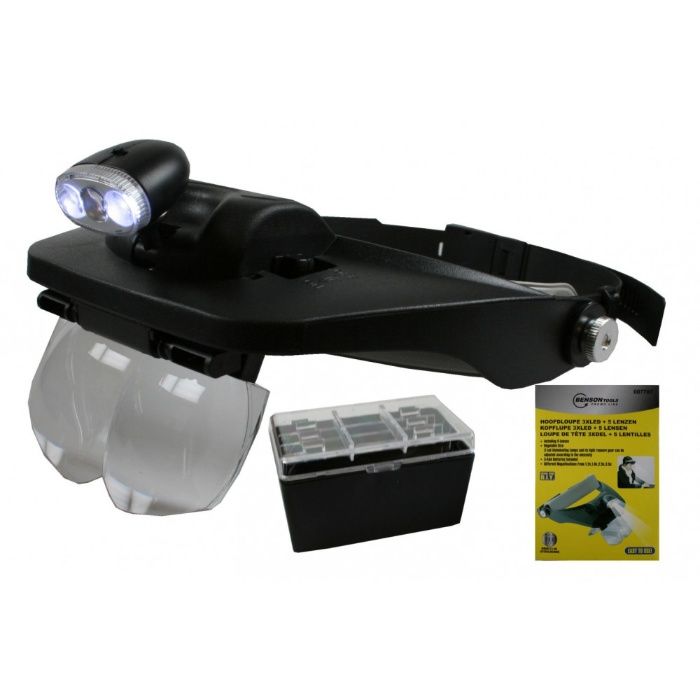 Увеличителни лупи с челник - 3,5 х увеличителни стъкла с козирка