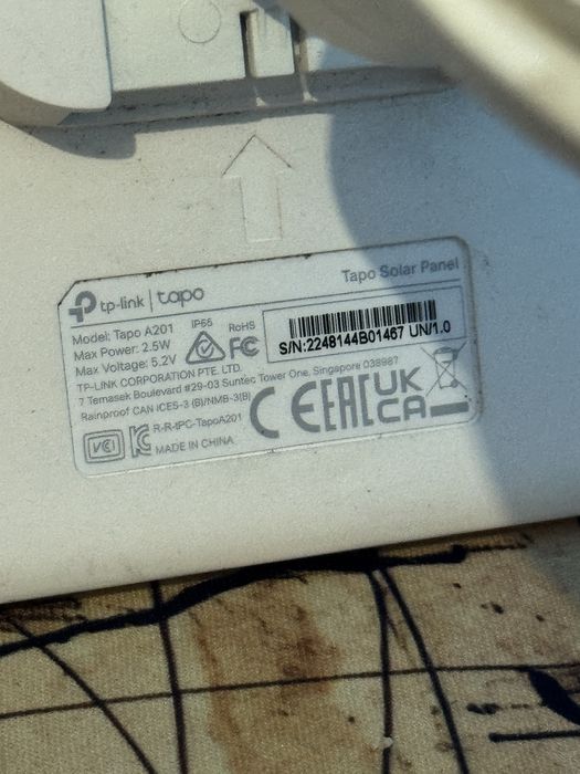 Panou solar TP-Link Tapo A201, 2.5W, IP65, ca nou
