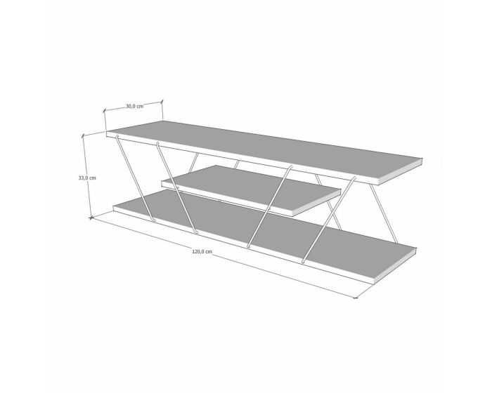 Модерен ТВ шкаф Tars - Цветове: Орех, Бял, Черен - Промоция!