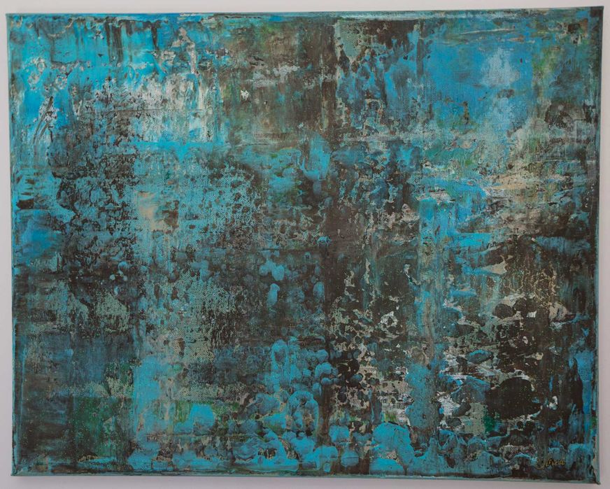 Abstract Flow - абстрактна картина, акрил върху платно, 40х50 см