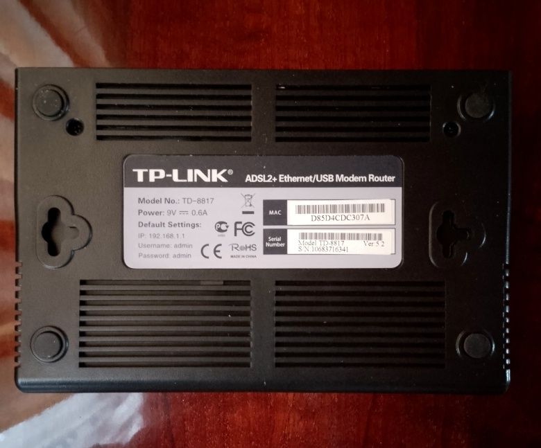Продаю TP-LINK ADSL2 Ethernet/USB Modem Router