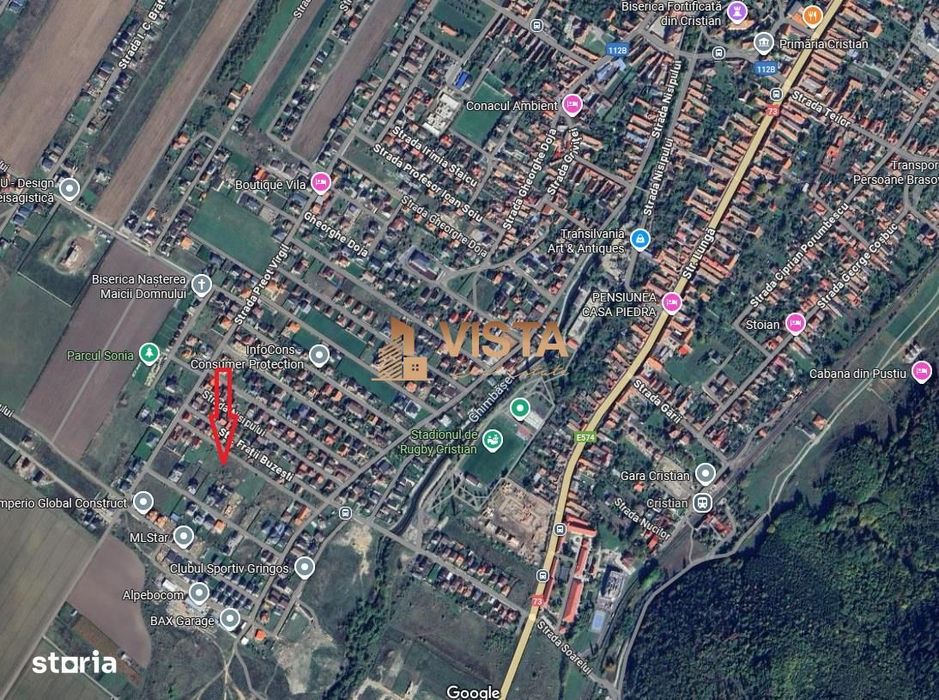 Teren 1000 mp, regim economic curti constructii, Cristian, Brasov