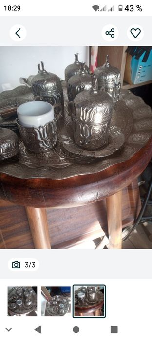 Vând serviciu cafea turcesc,argintat