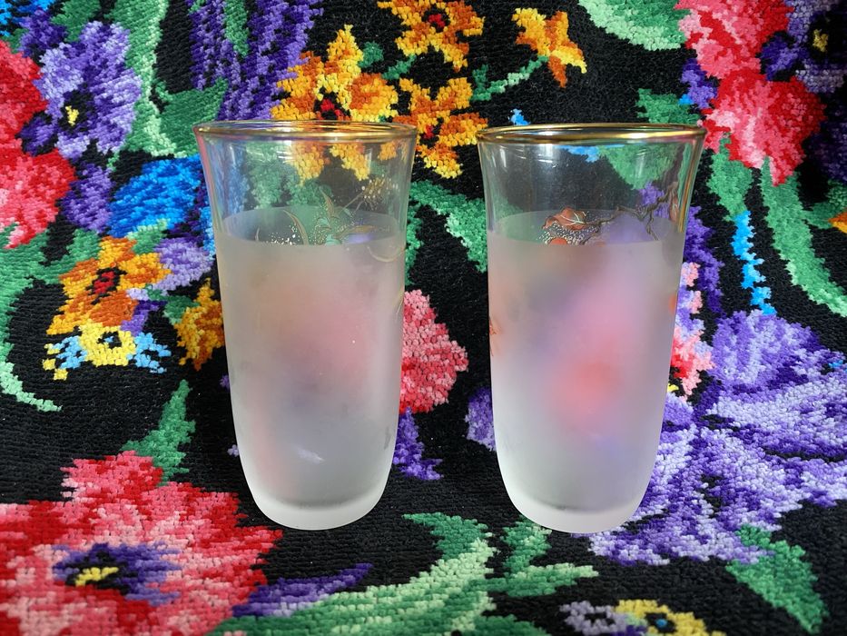 Матовые стаканы с ботаническим принтом