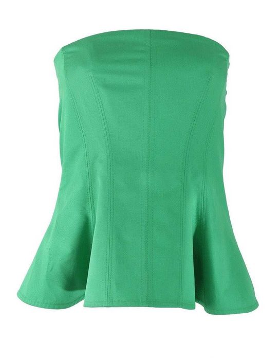 STELLA MCCARTNEY Superba Bustiera Top Verde Peplum 38IT/2XS