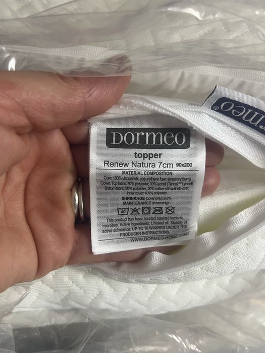 Topper Dormeo renew natura 7 cm/90/200