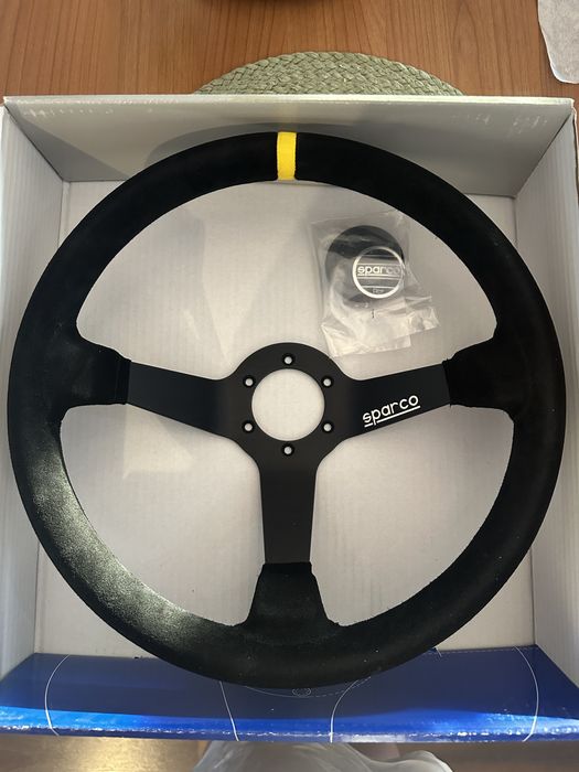 Volan sport nou Sparco piele intoarsa