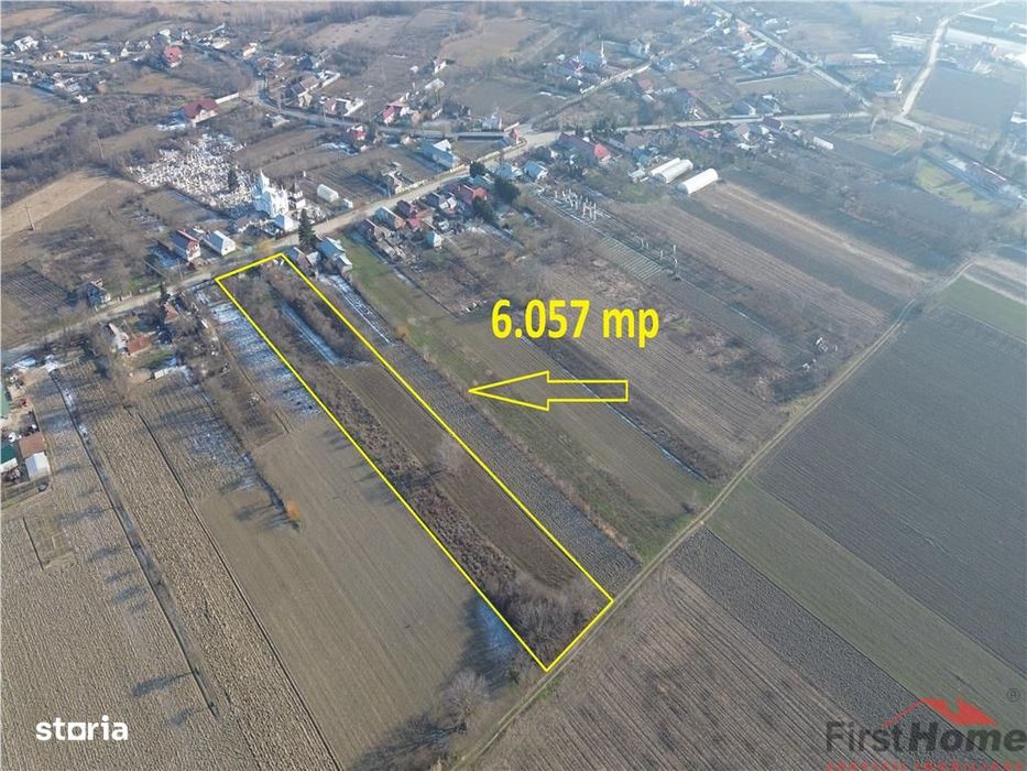 Teren 6.057 mp in Radulesti cu deschidere 30 metri la asfalt