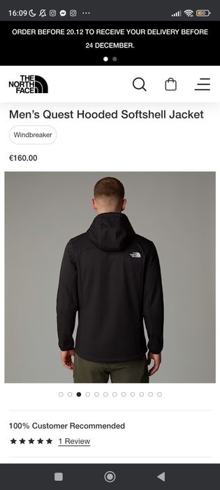 Зимно яке The North Face Quest Hood Softshell