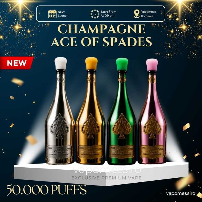 Vape Noul Champagne de 50.000 puffuri