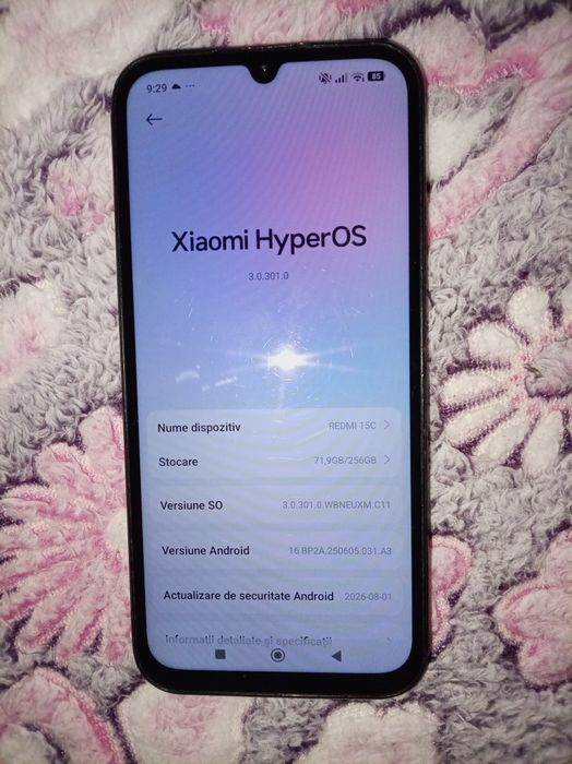 Vând telefon Xiaomi HyperOS