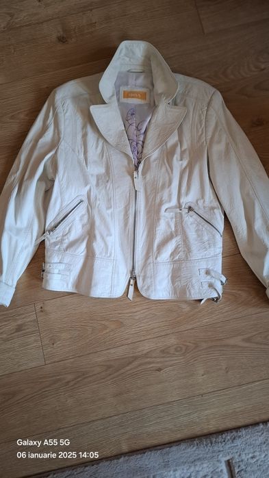 Jacheta de piele de manusa naturala