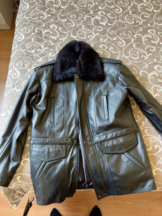 Мъжка кожена шуба от естествена кожа