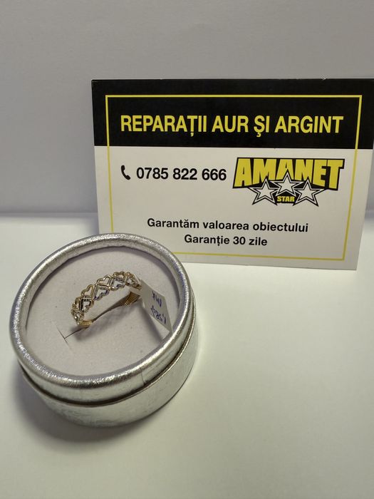 Inel cu inimioare (vl) star amanet