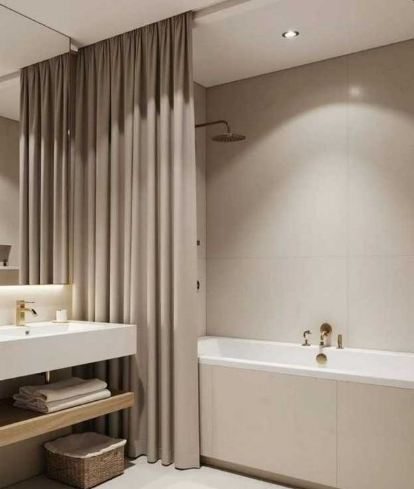 Однорядный карниз потолочный подшторник