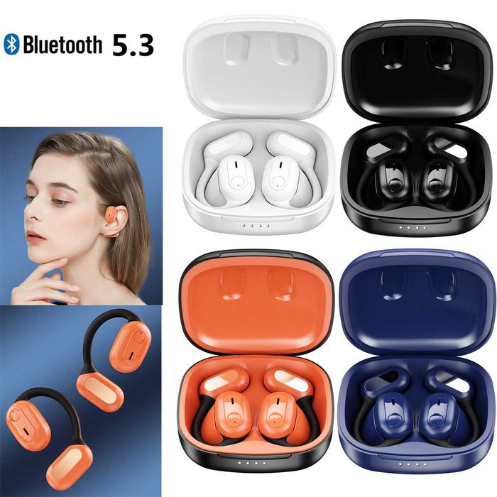 Безжични слушалки с отворени уши за офис тренировки и шофиране