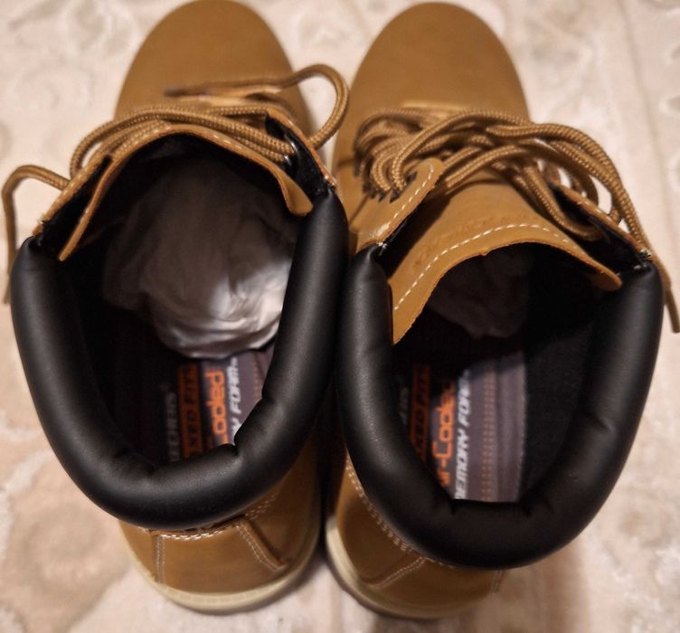 Bocanci Skechers din piele ecologica, Memory Foam Amado, marimea 42,5