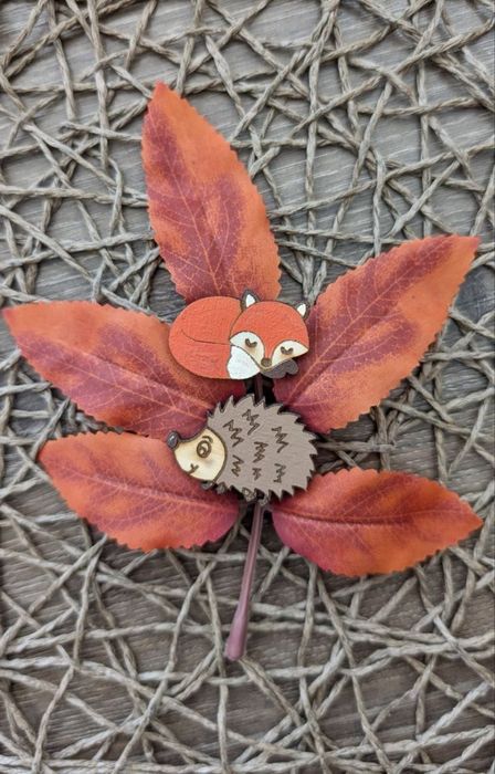 Сет от 6 броя дървени, ръчно рисувани шнолки “Горска приказка”