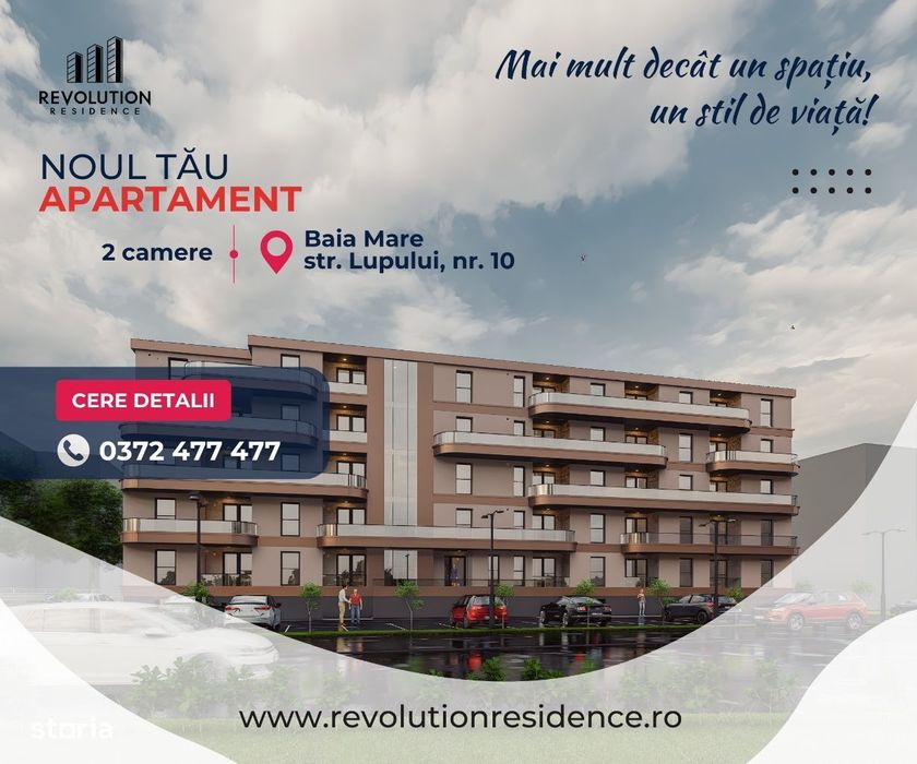 COMISION 0% - Ap. 2 camere - str. Lupului nr 10, Baia Mare