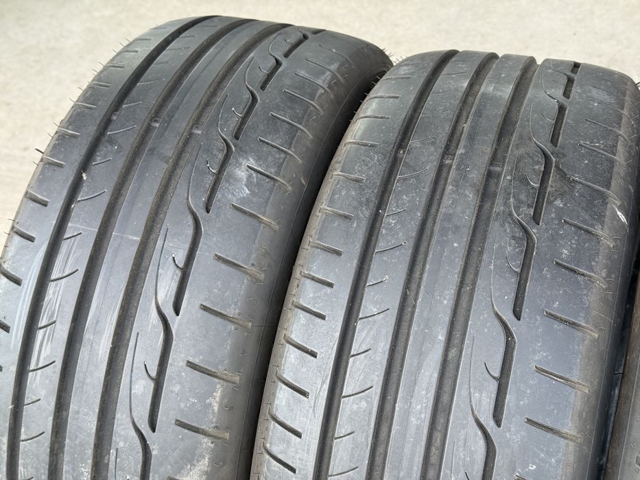 4бр. ОТЛИЧНИ Летни Гуми С Борд 225/45R/19 -DUNLOP- DOT:4918- 7.0мм+6.5мм