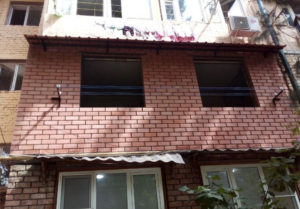 Balkonga g'isht teramiz.Kladka balkon. Керпичная кладка балканов