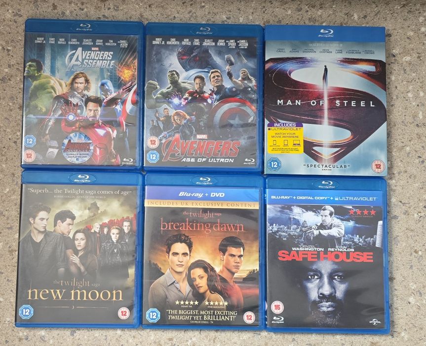 REZERVAT Lot 20 Blu-ray originale – Avengers, Twilight, Star Wars, Man of Steel