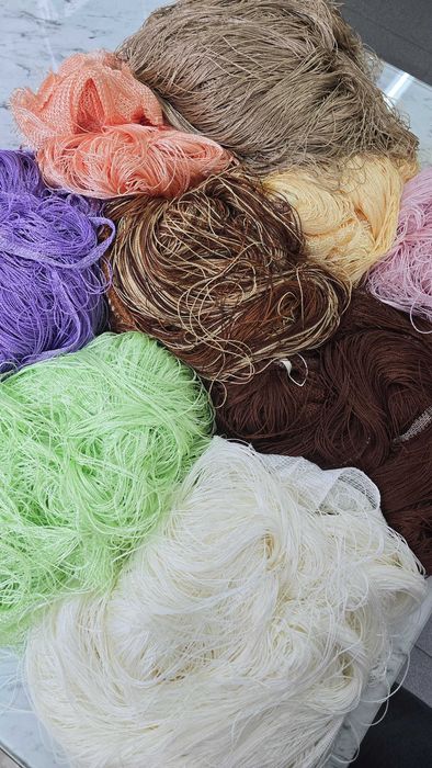 Шторы нитяные цветные