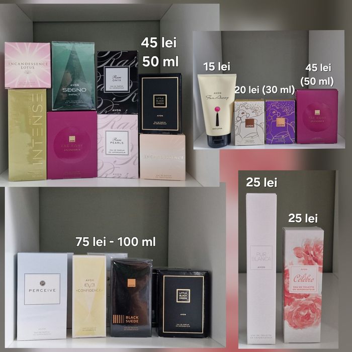 Parfum Avon Today, Tommorow, Perceive, Incandessence, Segno, Blue