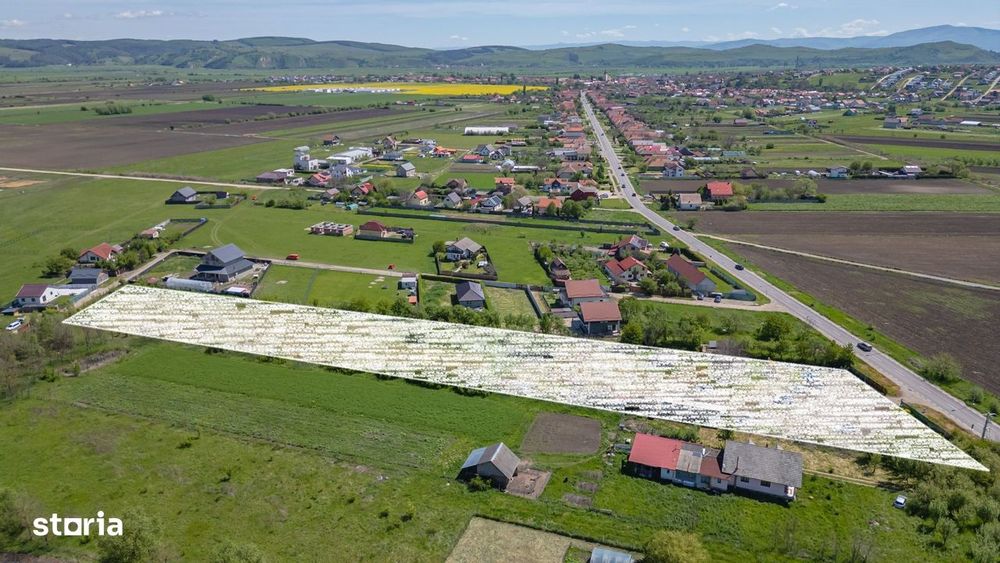 Teren intravilan Bod | Front 46 m la Asfalt | Utilități pe/lângă Teren