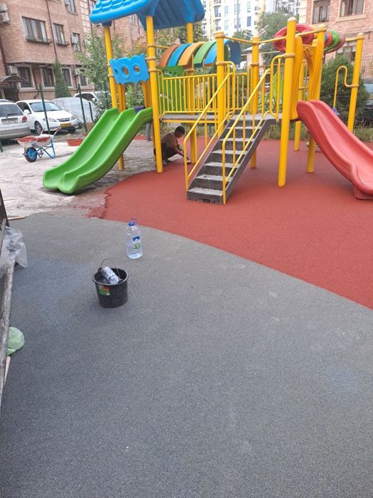 Резиновое покрытие! Под ключ десткие площадки, беговые дорожки, воркау