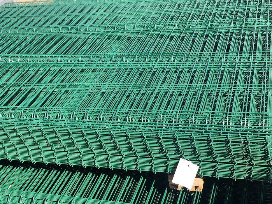 Panou bordurat gard zincat verde plasa impletita