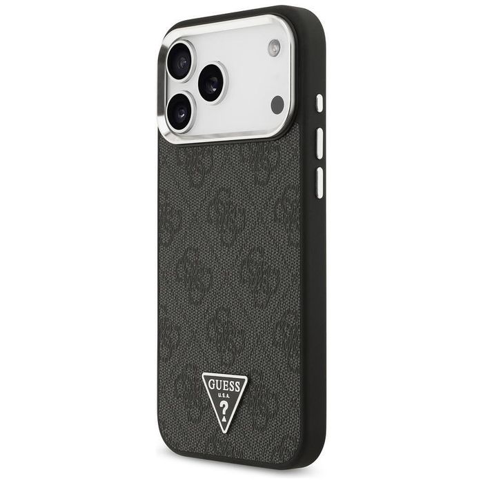 Case guess 4g triangle logo magsafe for iphone 17 pro max black silver