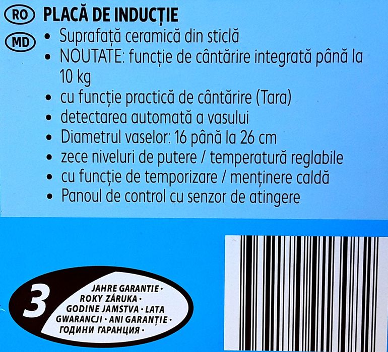 PLITA ELECTRICĂ cu INDUCTIE SWICWON Germania 2000 W Noua - 190 Lei
