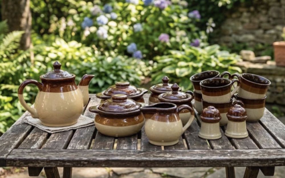 Set din ceramica lucrata manual rustic