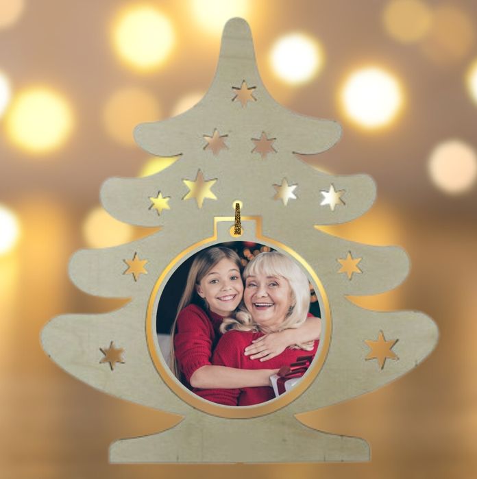 Brad de Crăciun cu poză