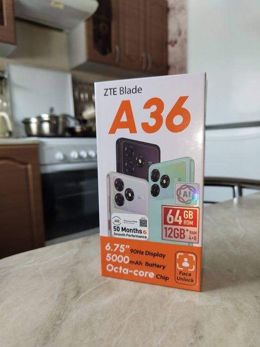ZTE Blade A36 64GB 4+8 RAM чёрный