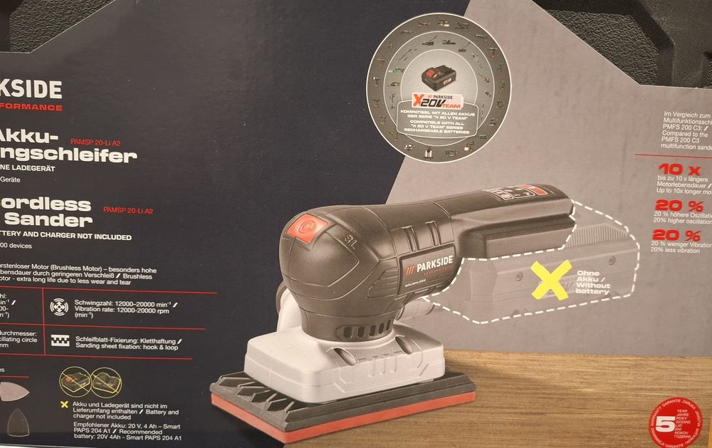 Slefuitor parkside 20 v