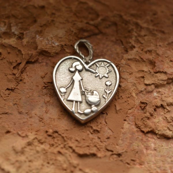 Сребърен медальон 925 „Майчина любов“