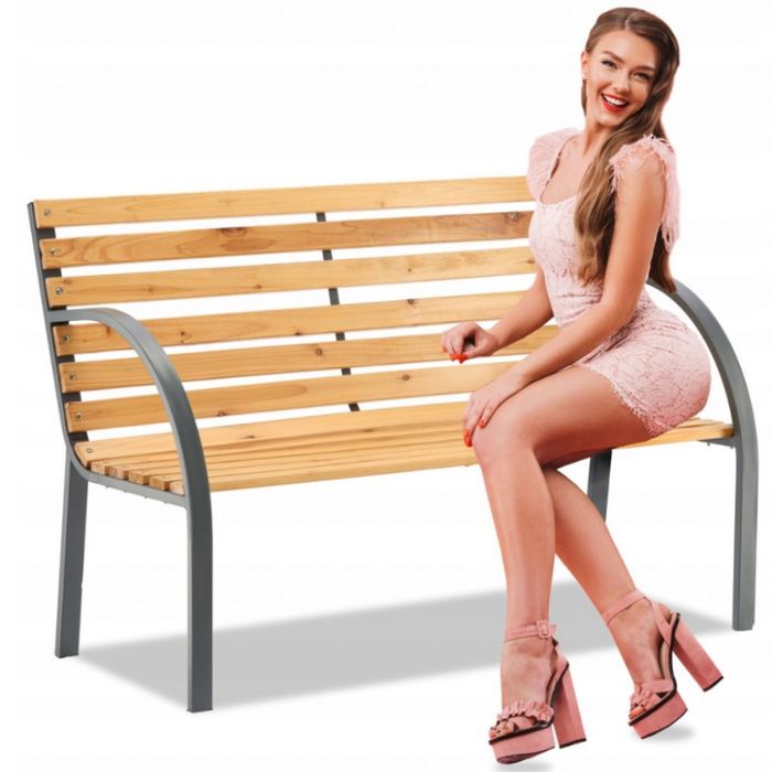 Градинска пейка за деца 82x39x50 см - здрава, безопасна и стилна