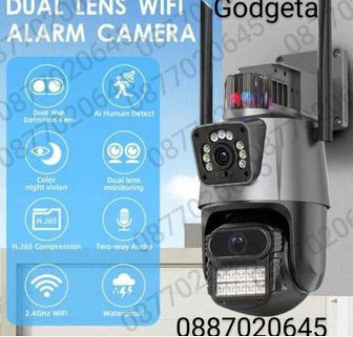 Камера iCsee 12MP двойна smart камера външна WIFI  влагоустойчива