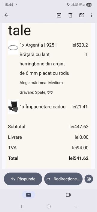 Brățară cu lanț herringbone din argint de 6 mm placat cu rodiu