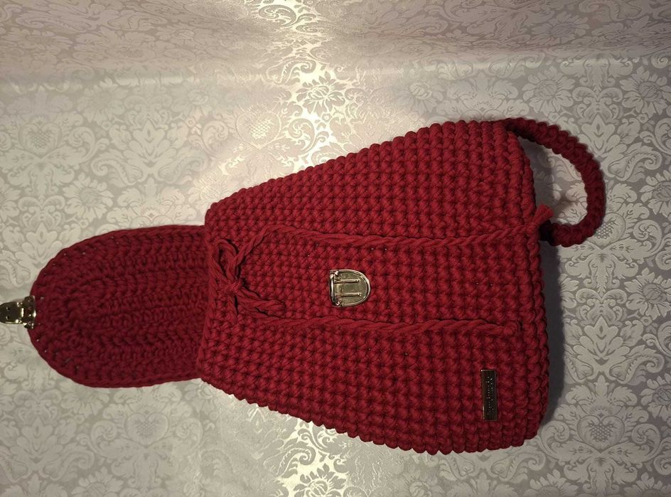 Rucsac croșetat din 100% bumbac