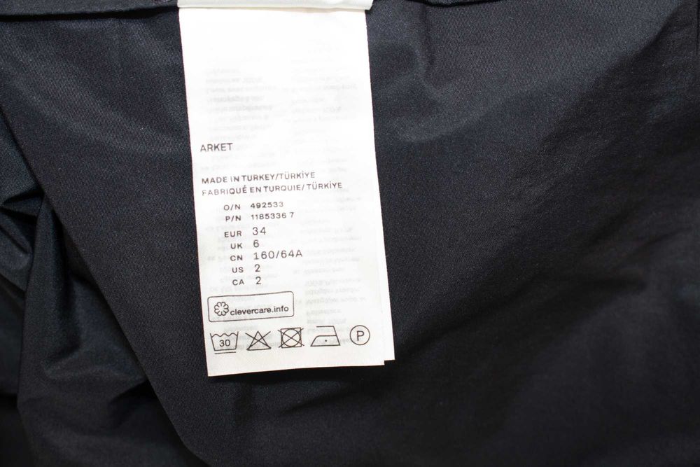 ARKET дамска черна пола от тафта А форма 34 XS