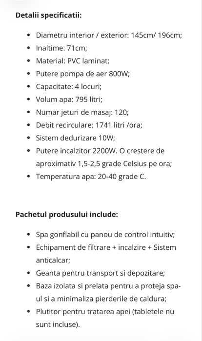 Jacuzzi PureSpa Intex 4 locuri