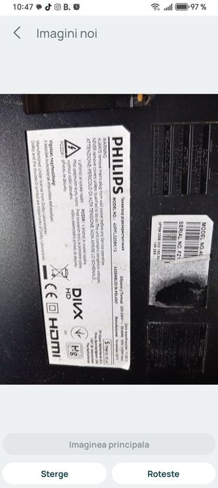 Tv LG 48 UK 6200PKA ecran spart Tv Philips 40 PFL 3208 K/12 ecan spart