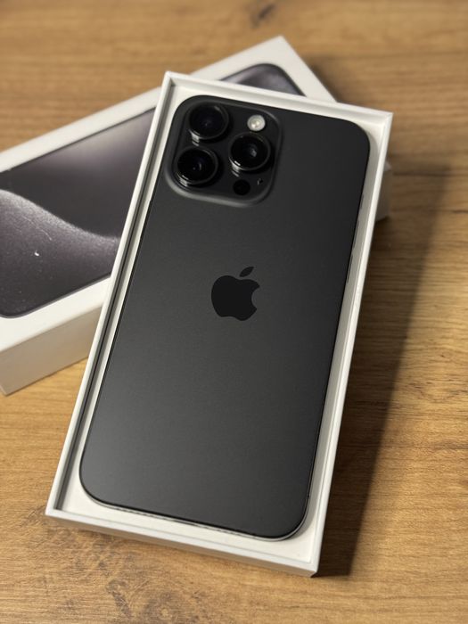 iPhone 15 Pro Max 512 GB Black Titanium 95% impecabil full box + husa