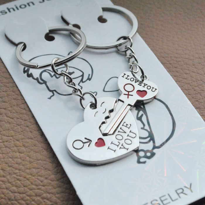 2 Breloace inima + cheie Nunta! Valentines zile de nastere! Surprize